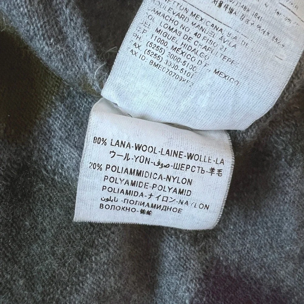 Stile Benetton Wool Blend Grey Argyle Diamond Academia Preppy Cardigan Sweater S - Picture 6 of 9